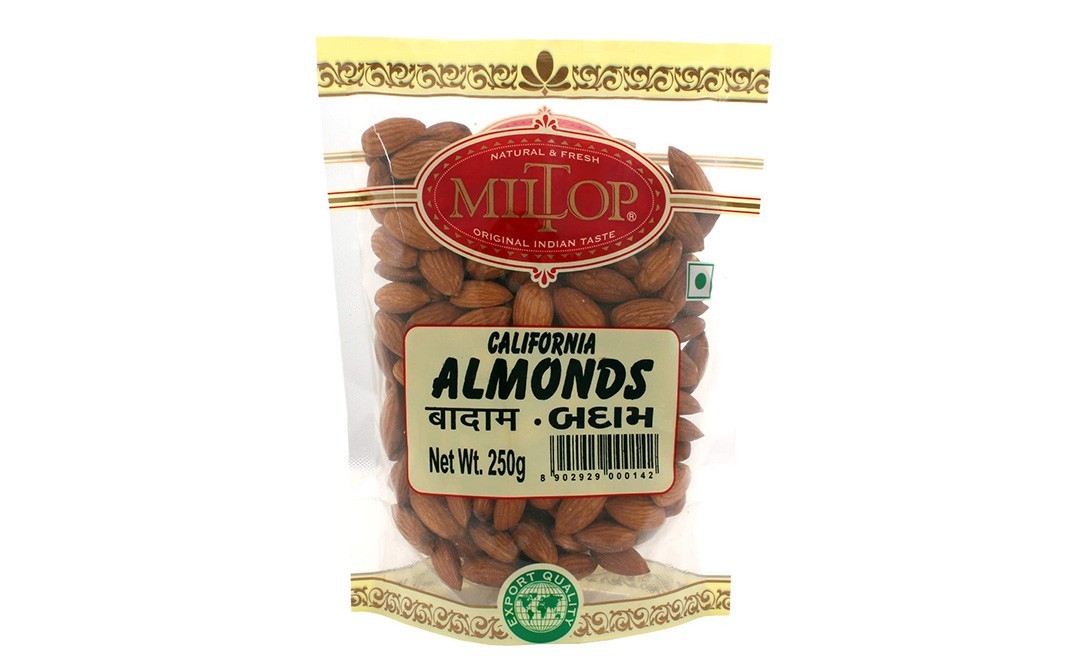 Miltop California Almonds    Pack  250 grams